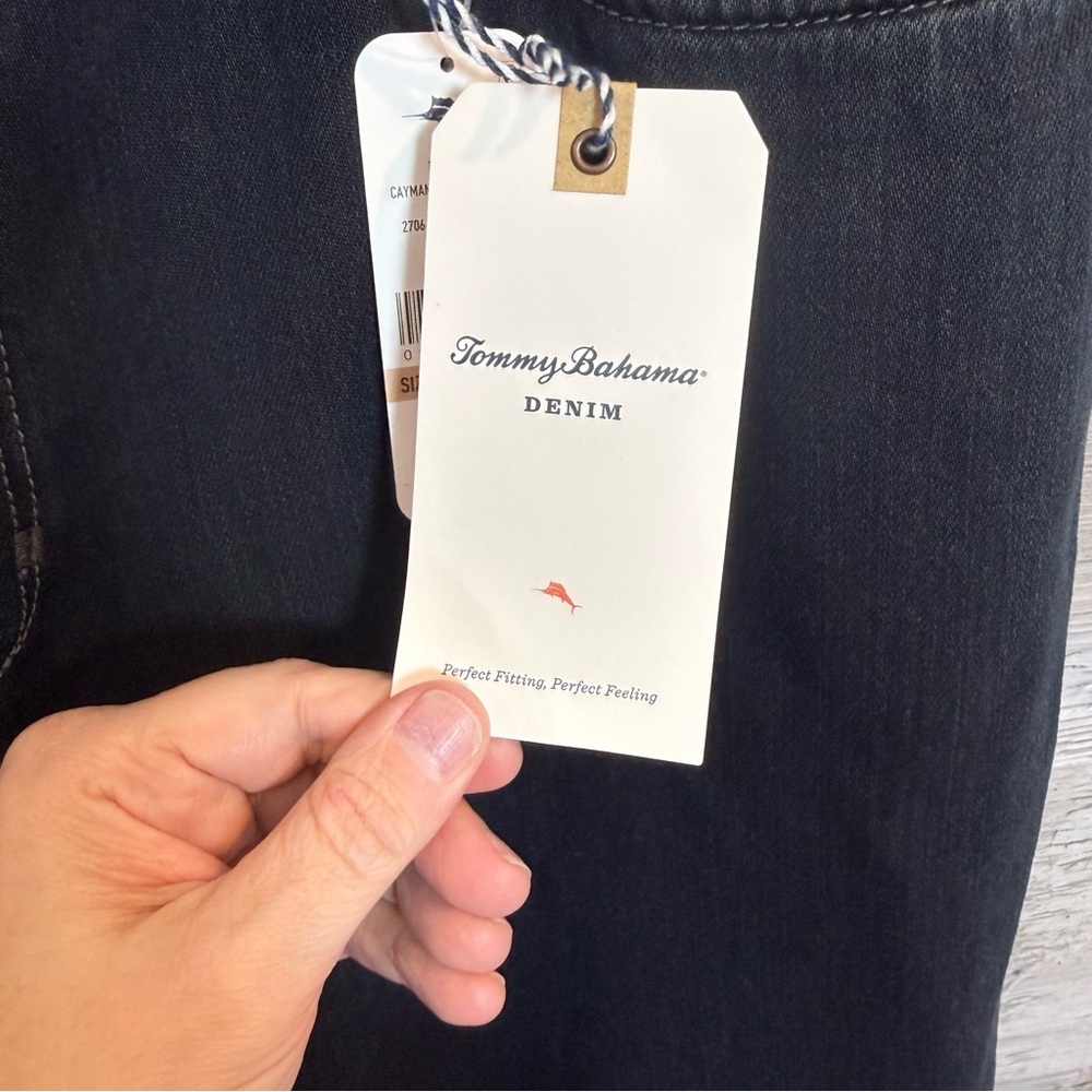 NWT Tommy Bahama Cayman Island Relaxed Fit Jeans Black Overdye 42x30 - Picture 6 of 8